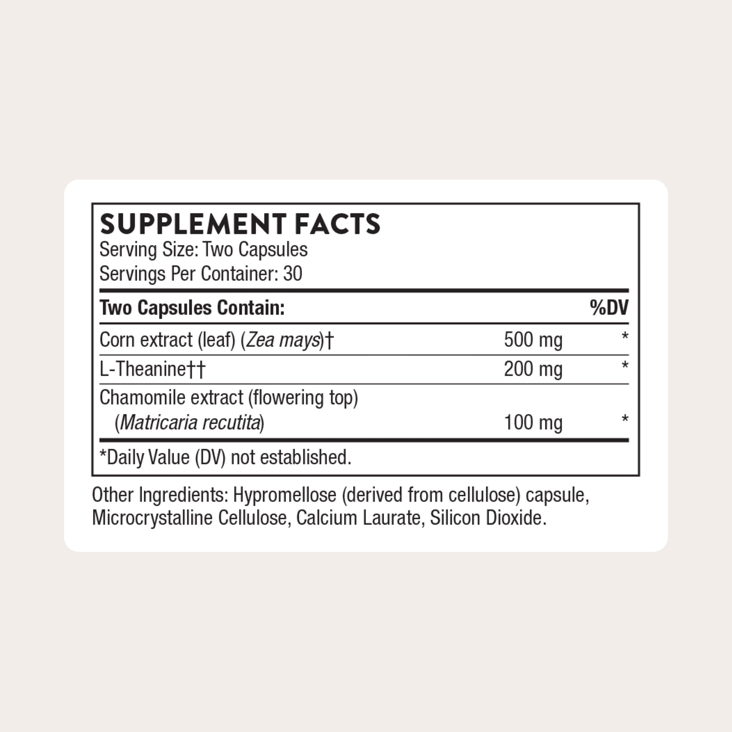Thorne Deep Sleep Complex capsules close-up showing natural ingredients for calming bedtime routines