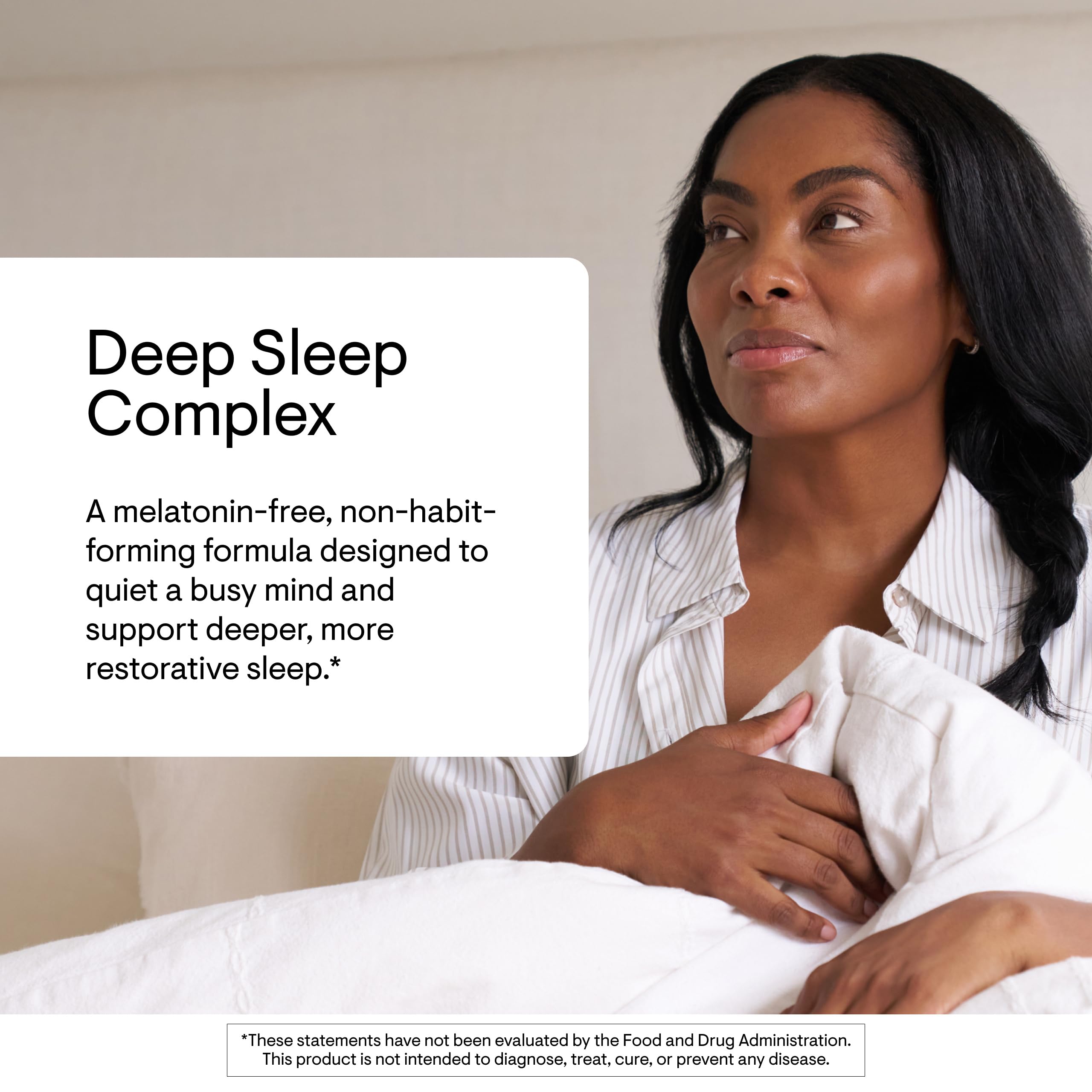 Thorne Deep Sleep Complex label featuring third-party certification for quality and safety