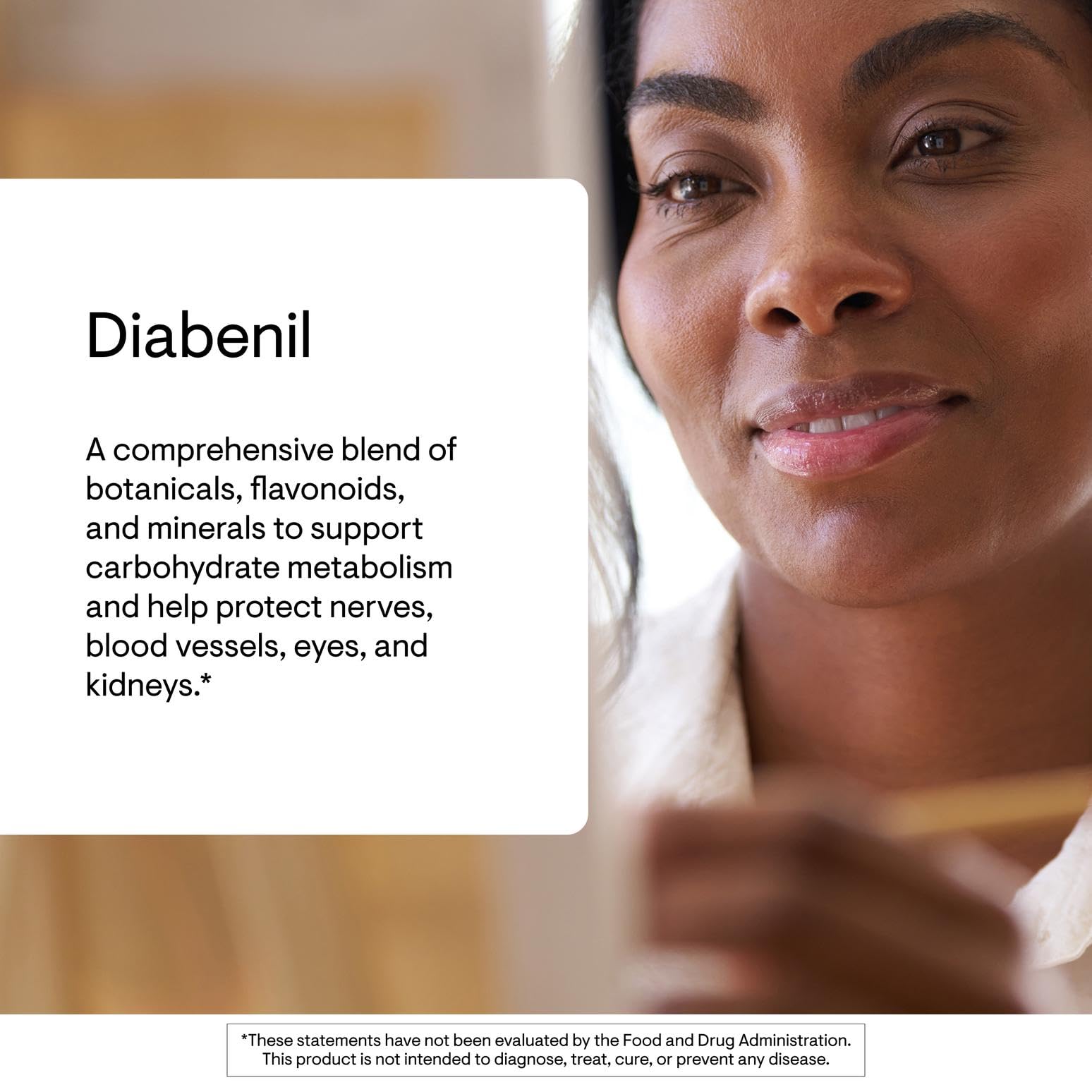 Thorne Diabenil label close-up highlighting Quercetin Phytosome for potential benefits