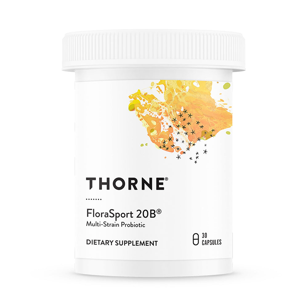 THORNE FloraSport 20B bottle front for digestive support