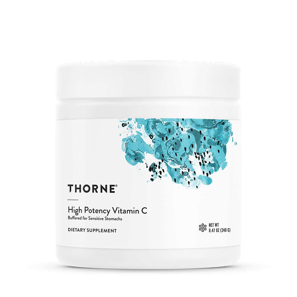 THORNE High Potency Vitamin C bottle showing potential immune support benefits.