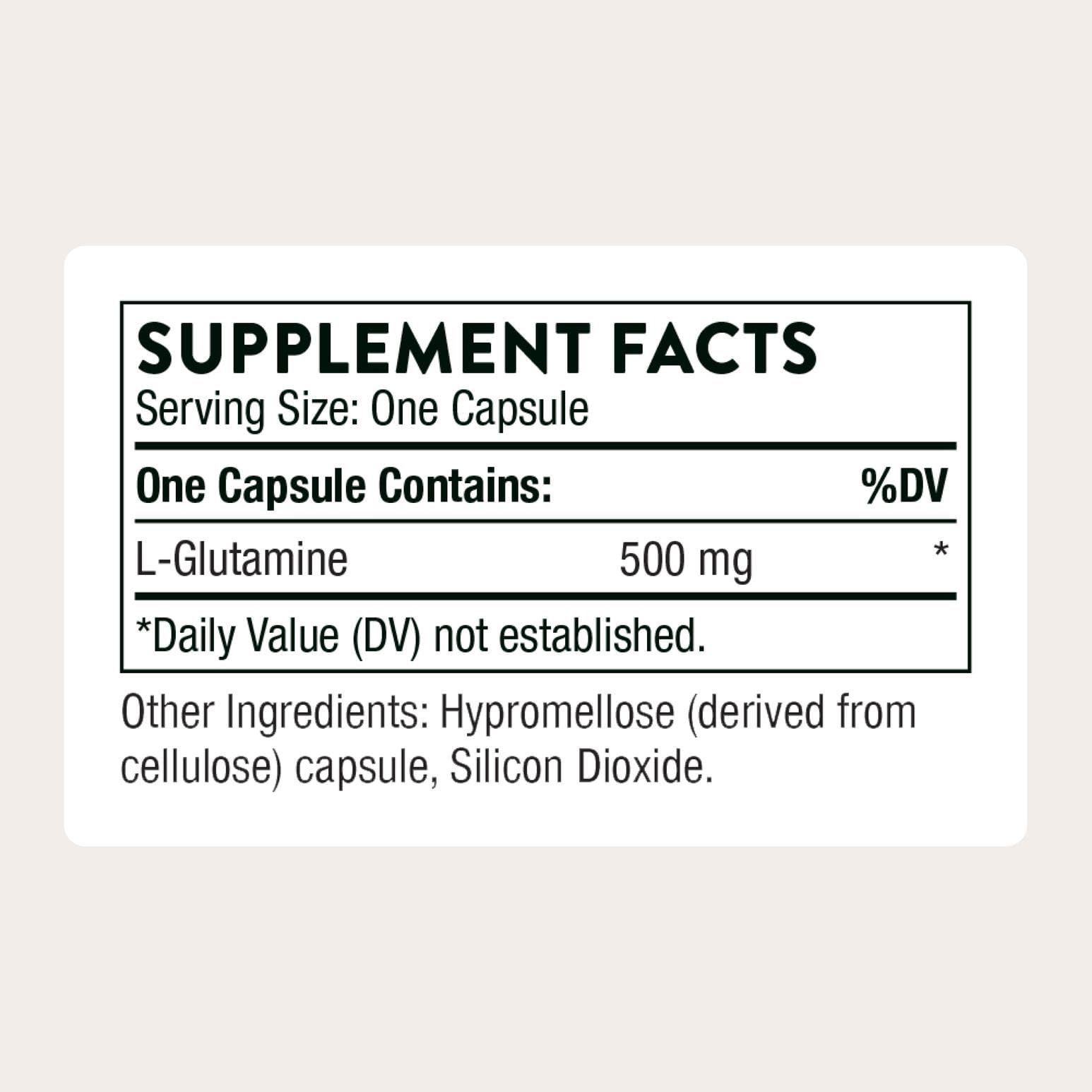 THORNE L-Glutamine bottle pour demonstrates convenient post-workout recovery.