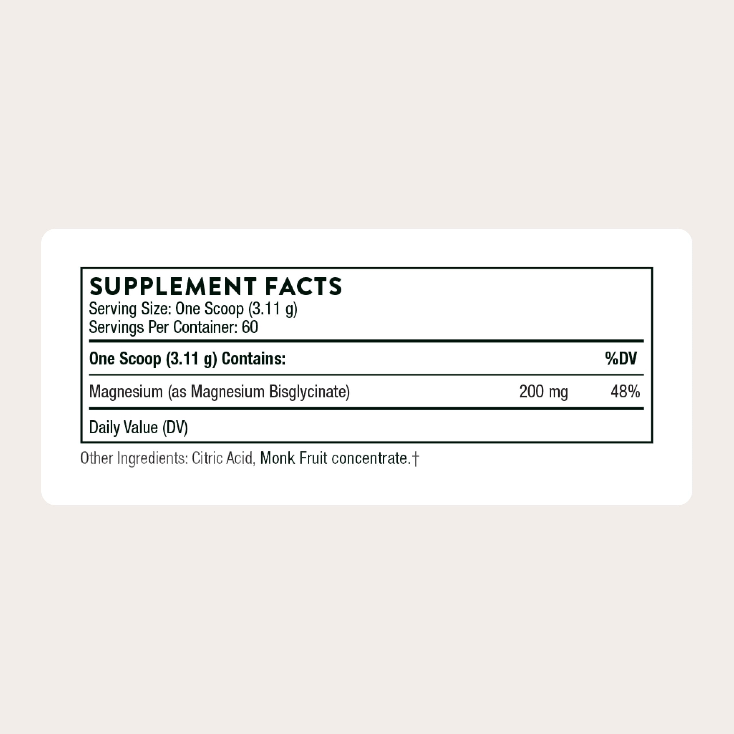 Thorne magnesium bisglycinate being poured into a glass for muscle relaxation after workouts