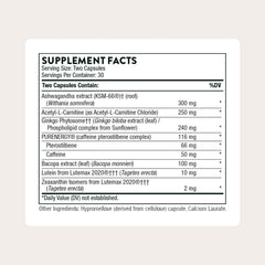 THORNE Memoractiv capsules close-up for focus and clarity