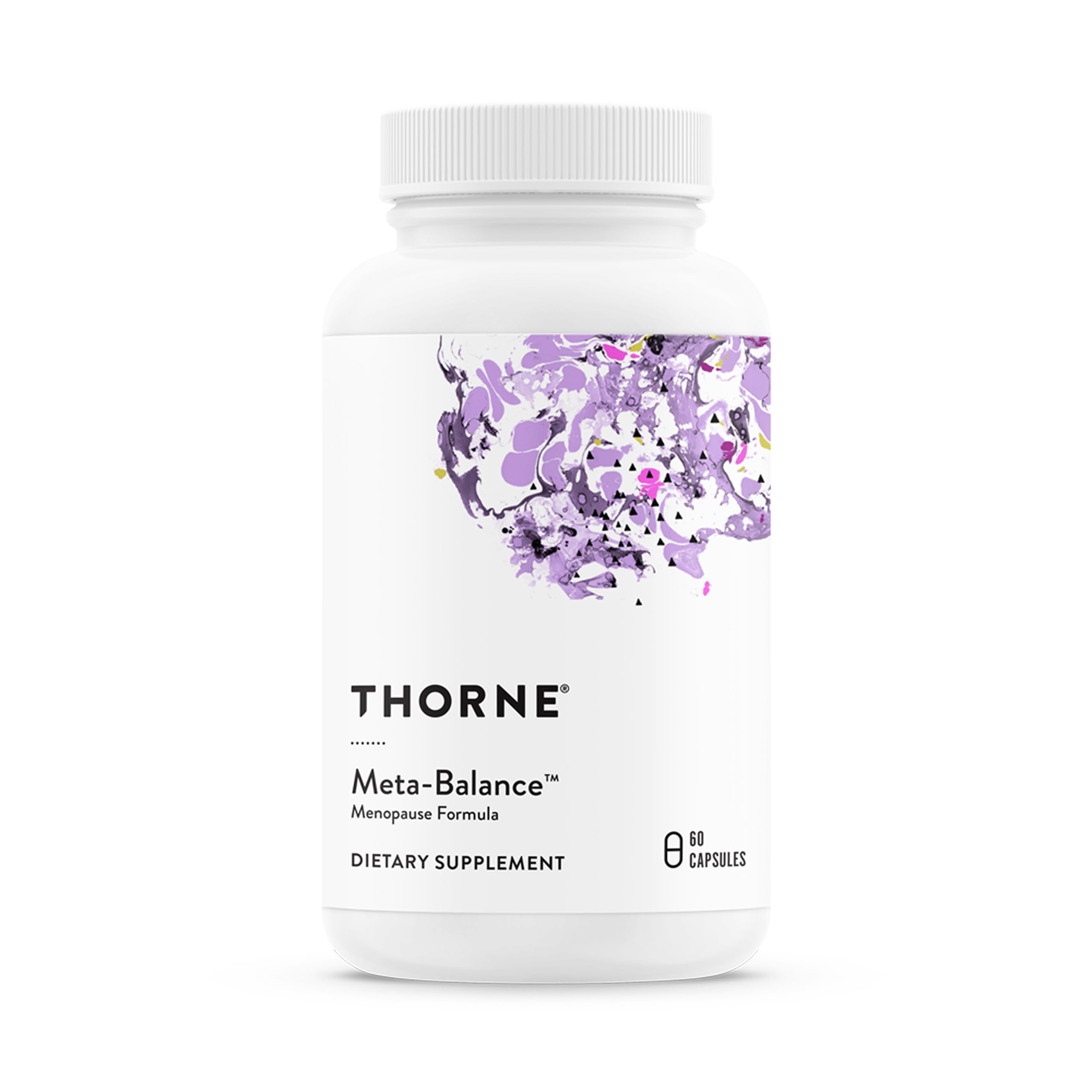 THORNE Meta-Balance bottle front highlighting menopause support