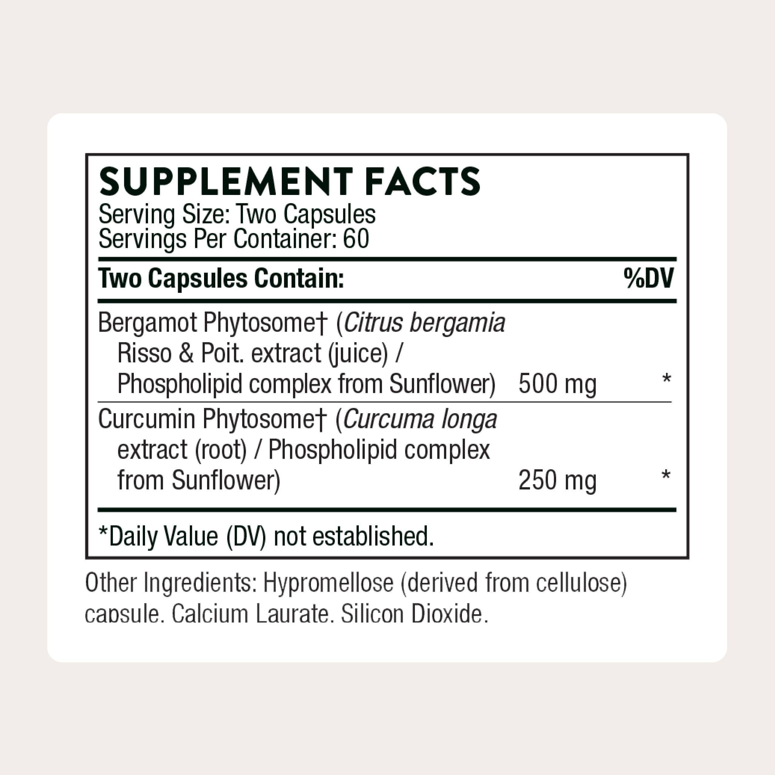 Thorne Metabolic Health bottle side angle highlighting label details and third-party testing.