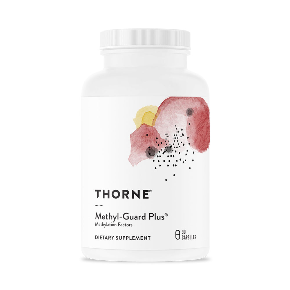 Thorne Methyl-Guard Plus bottle with active folate label for methylation support