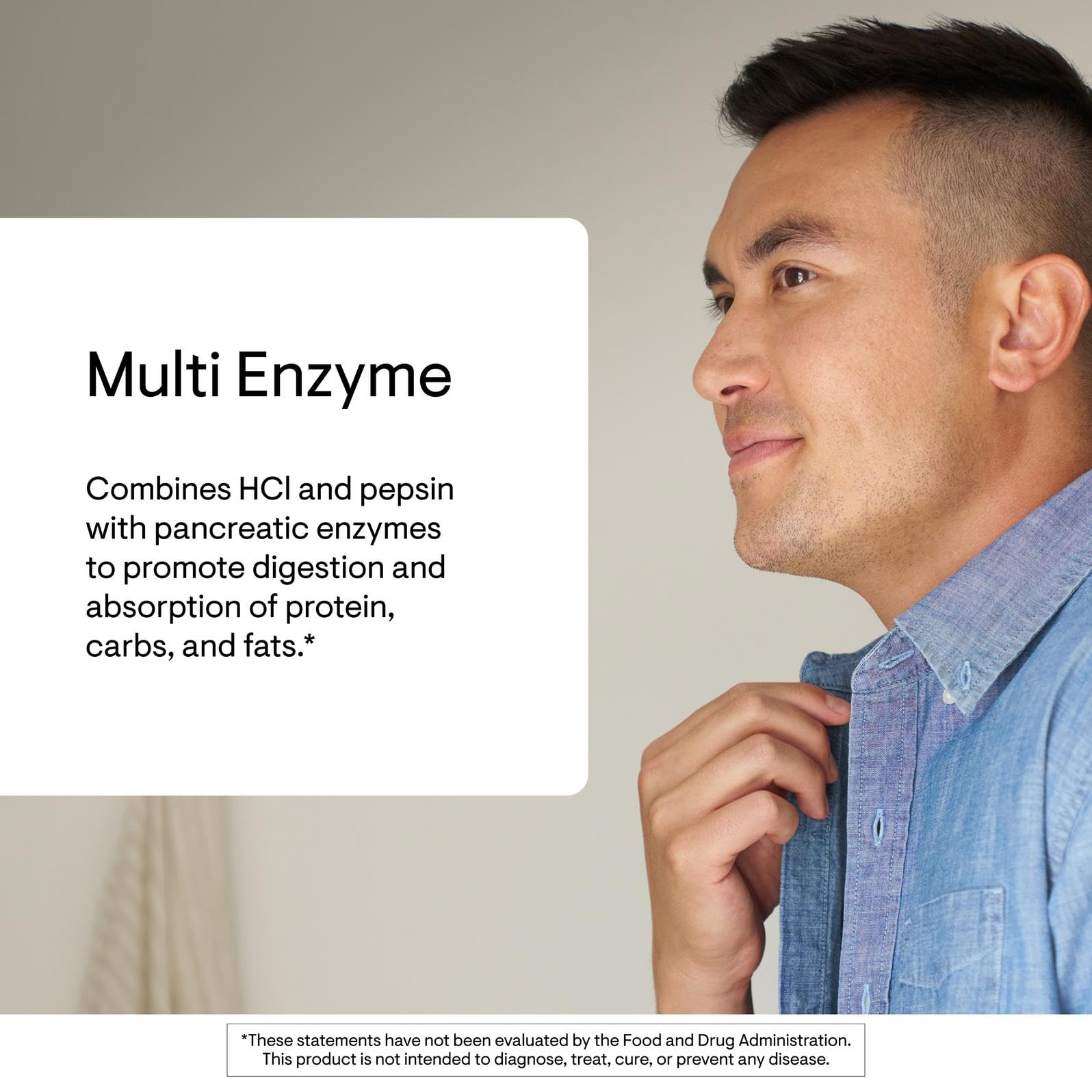 Thorne Multi Enzyme capsules on a surface showing easy dosing