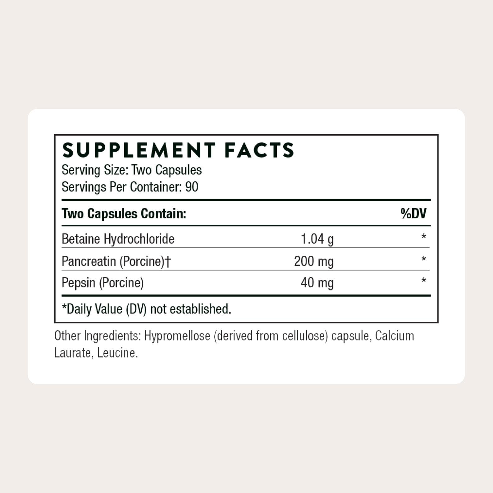 Thorne Multi Enzyme label closeup highlights dairy-free formula