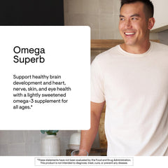 IFOS-certified Thorne Omega Superb purity label on the bottle