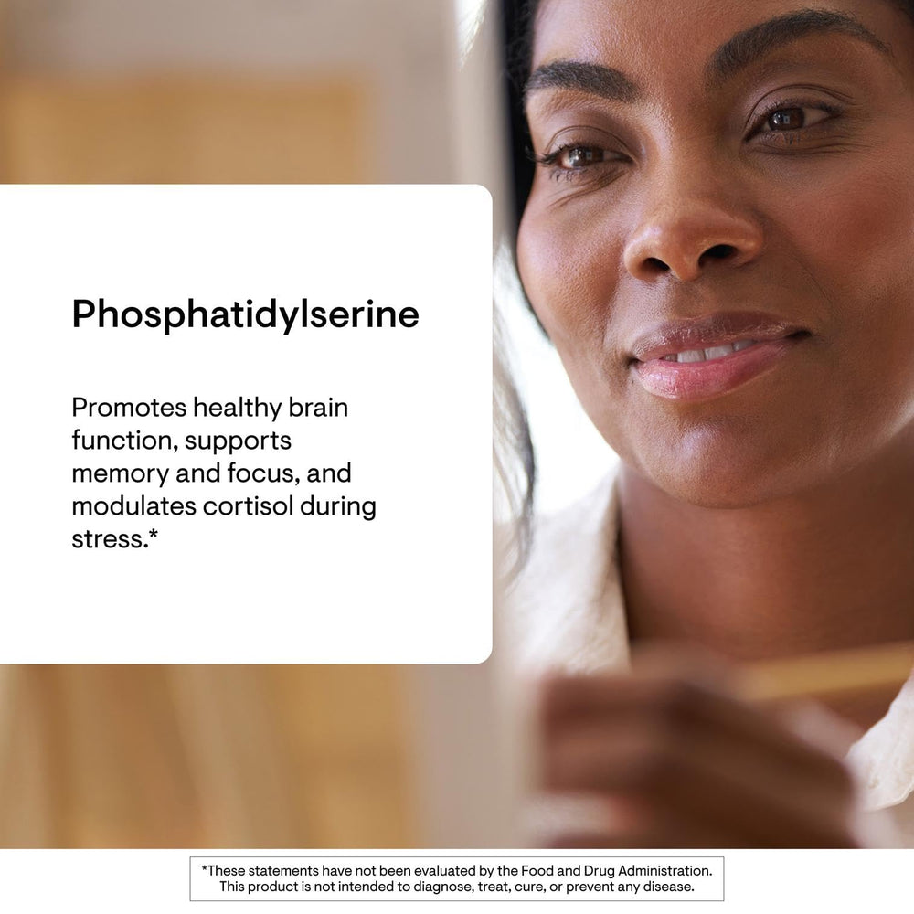 THORNE Phosphatidylserine capsules closeup ready for daily brain support