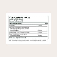 THORNE Phytoprofen bottle label close-up showing ingredients and third-party certification