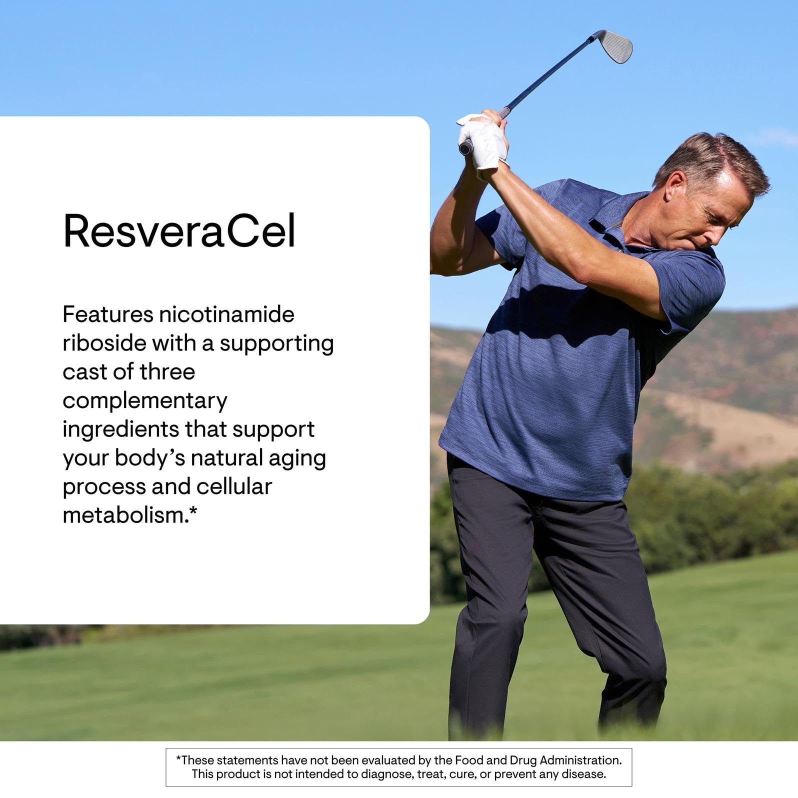 THORNE ResveraCel ingredient list image highlights NR, resveratrol, and quercetin.