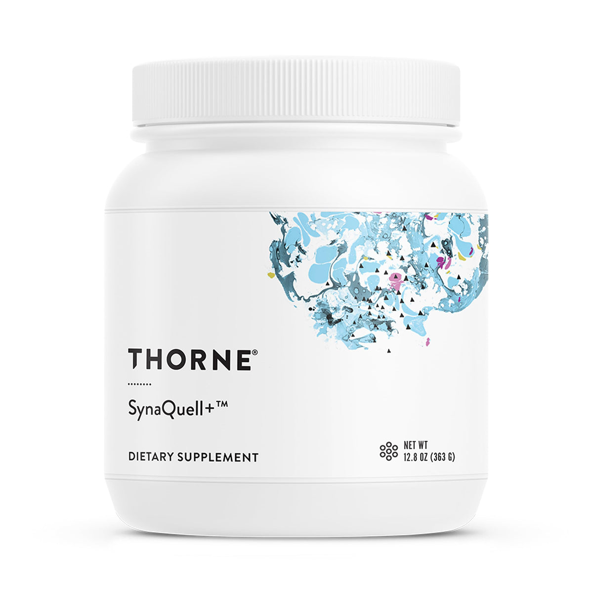 THORNE SynaQuell+ bottle closeup for brain support during training.