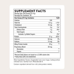 Thorne Whey Protein Isolate Vanilla shake in glass for post-workout nourishment