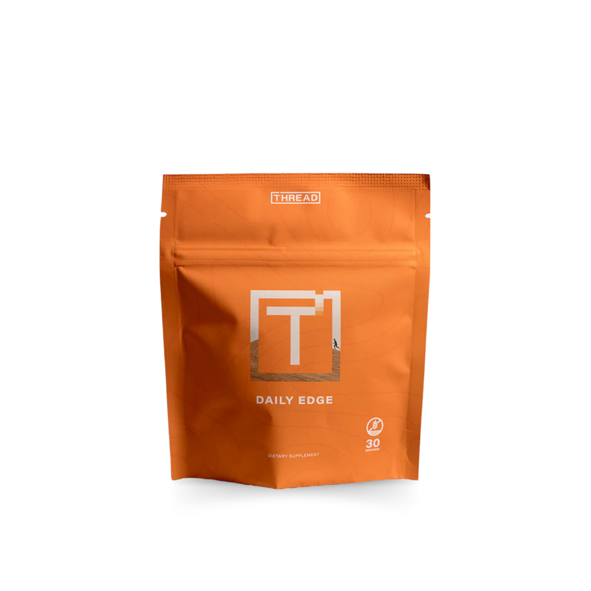 THREAD Performance Daily Edge bottle-front shows iron-rich capsules for steady energy.