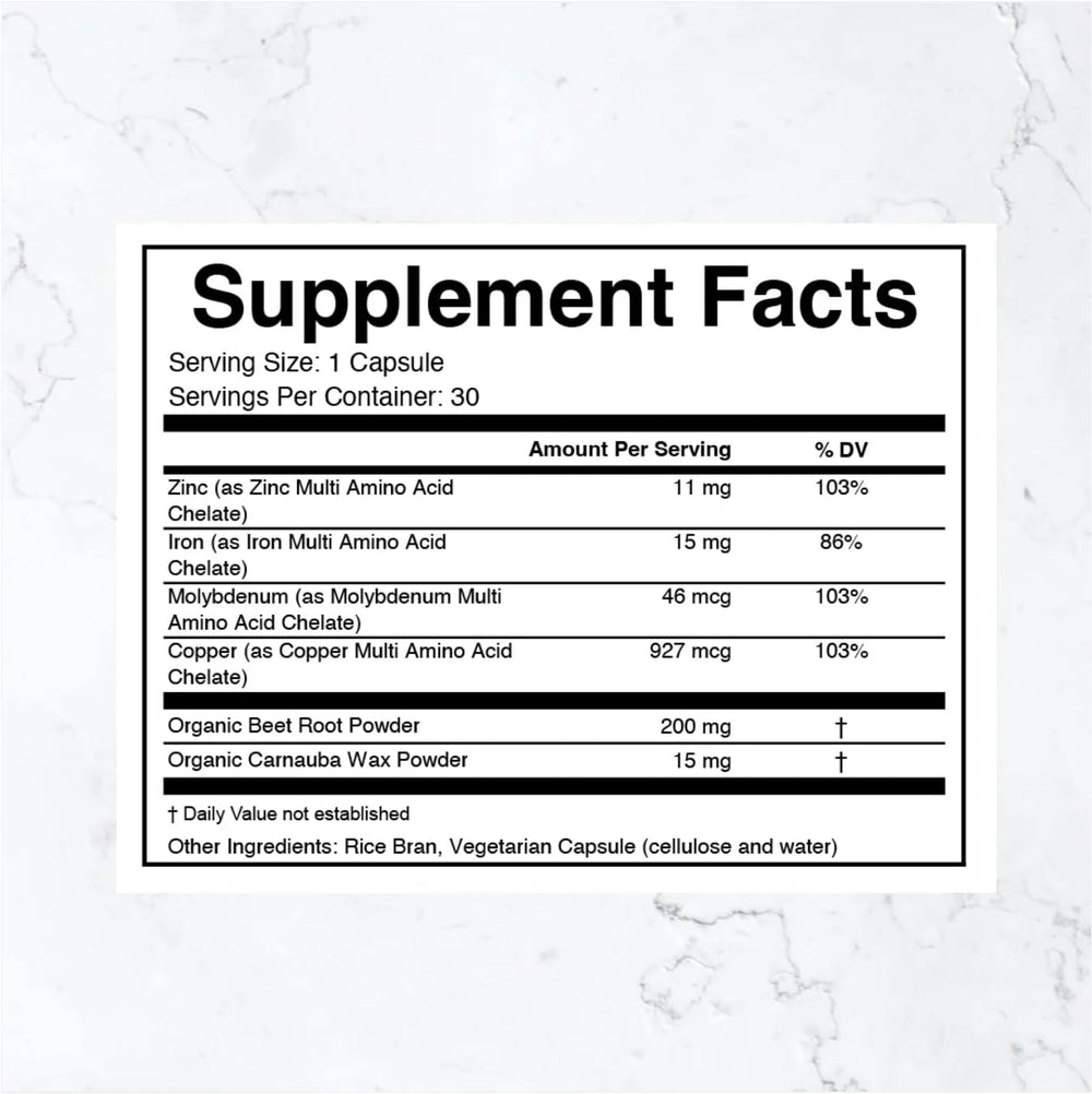 THREAD Performance Daily Edge iron-minerals-chart graphic highlights nutrients for activity.