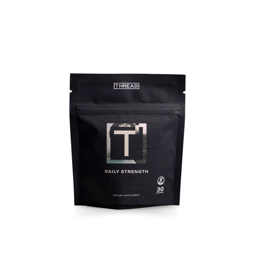 THREAD Performance Daily Strength bottle shown for easy daily use and potential strength support