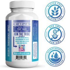 Three Arrows Iron Repair capsules pictured to convey gentle on stomach formulation.