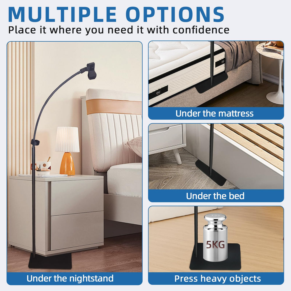 ThreeDokke CPAP hose holder with adjustable angles for various sleeping positions.