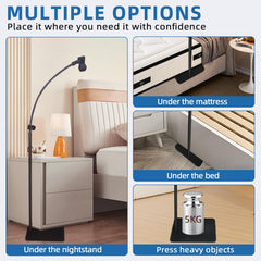 ThreeDokke CPAP hose holder with adjustable angles for various sleeping positions.