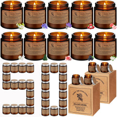 Threlaco scented candles in an assorted scents collection for calming home aroma.