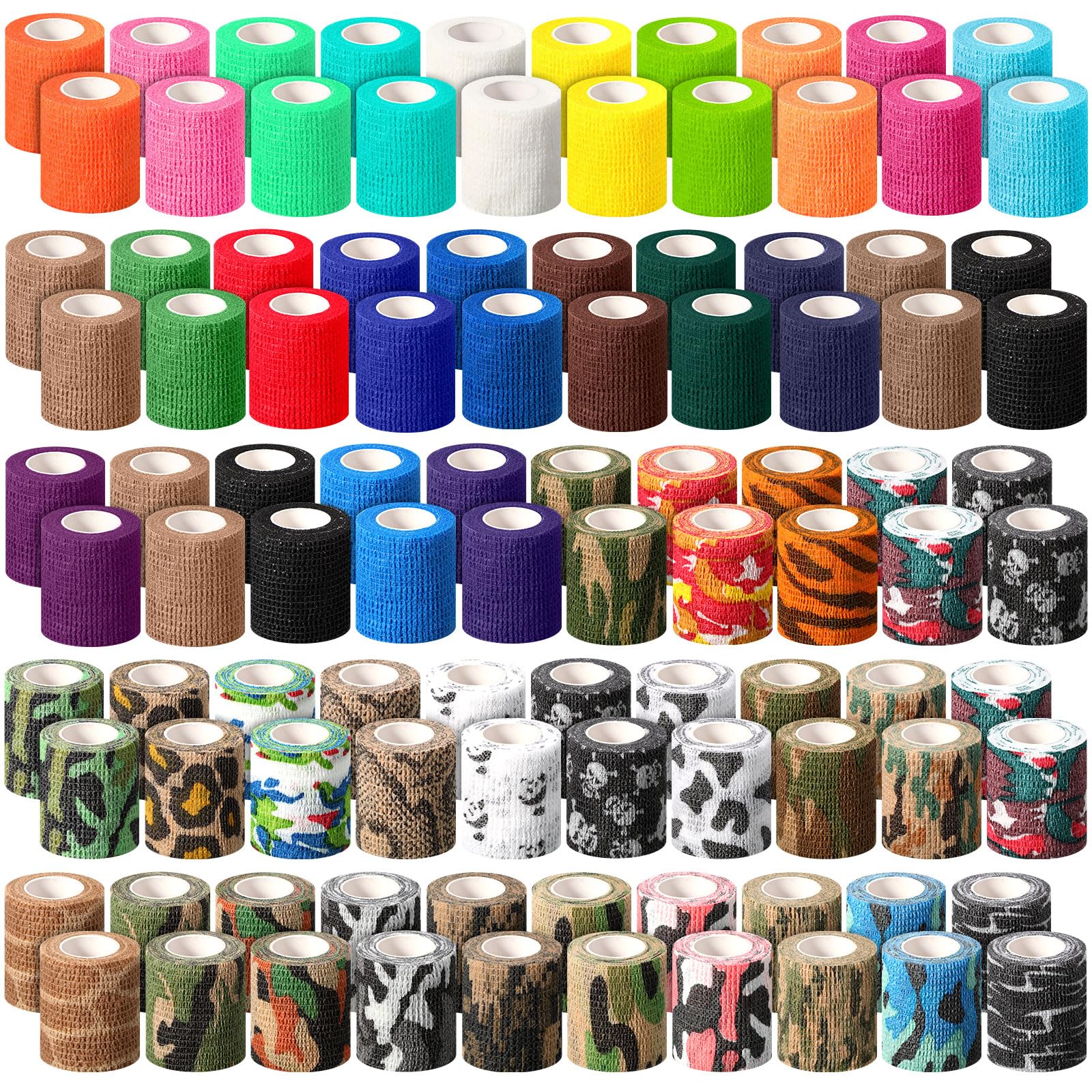 Threlaco bulk pack of 100 self adhesive bandage wraps for versatile care.