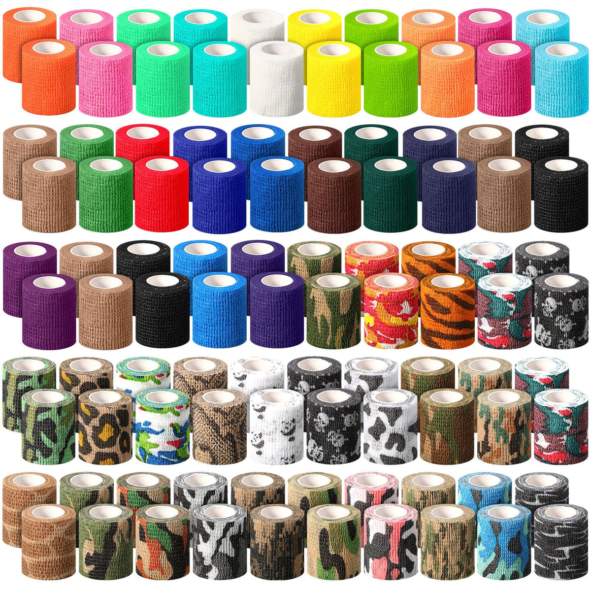 Threlaco bulk pack of 100 self adhesive bandage wraps for versatile care.