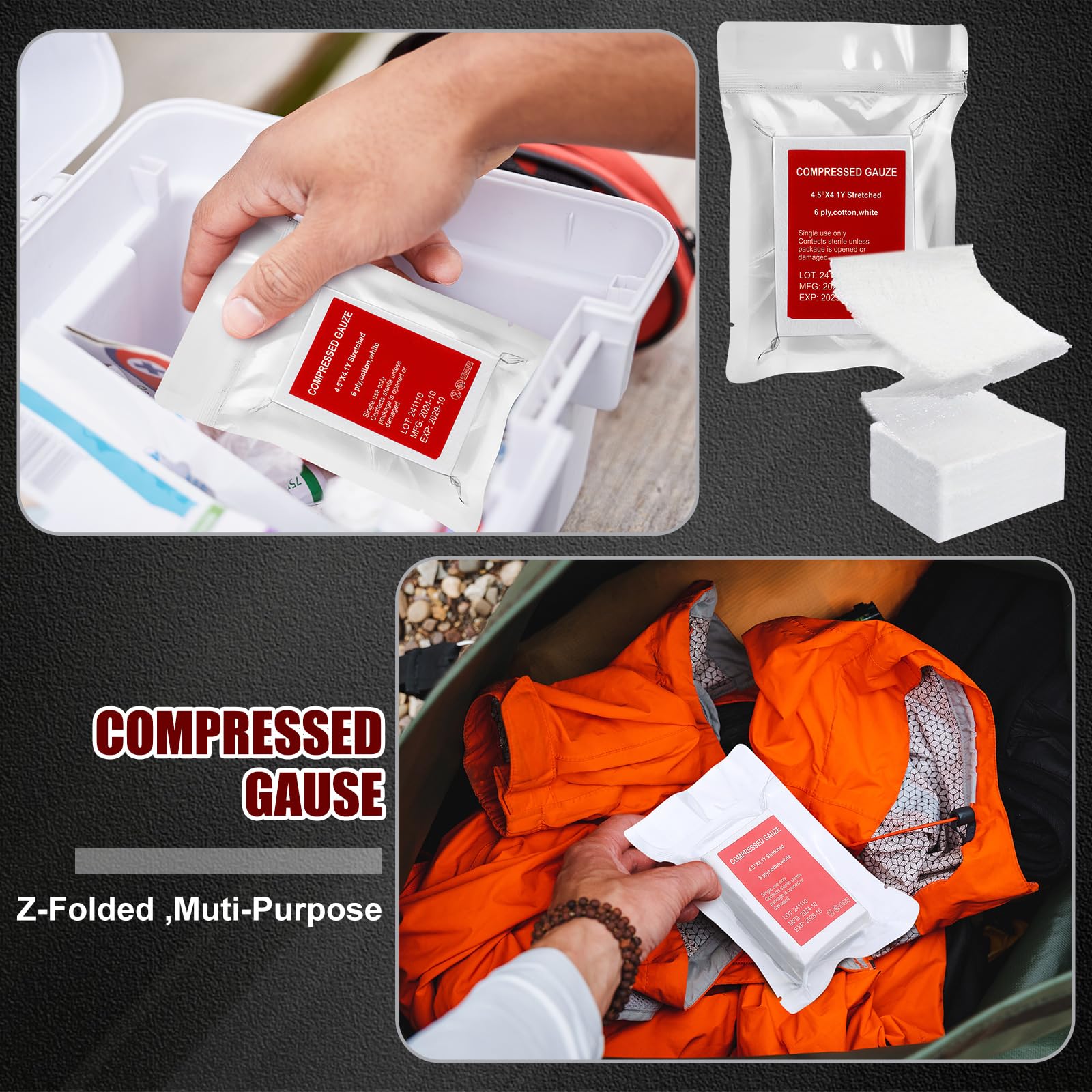 Threlaco travel-ready first aid kit components ready for on-the-go care.