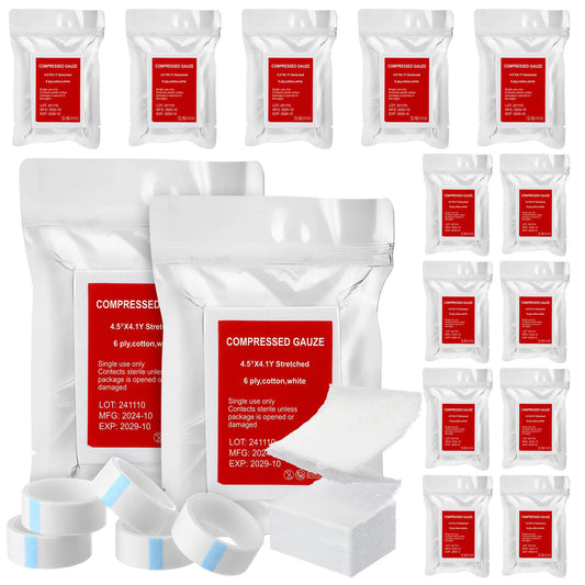Threlaco z-folded sterile gauze for rapid wound coverage and high absorbency during emergencies.
