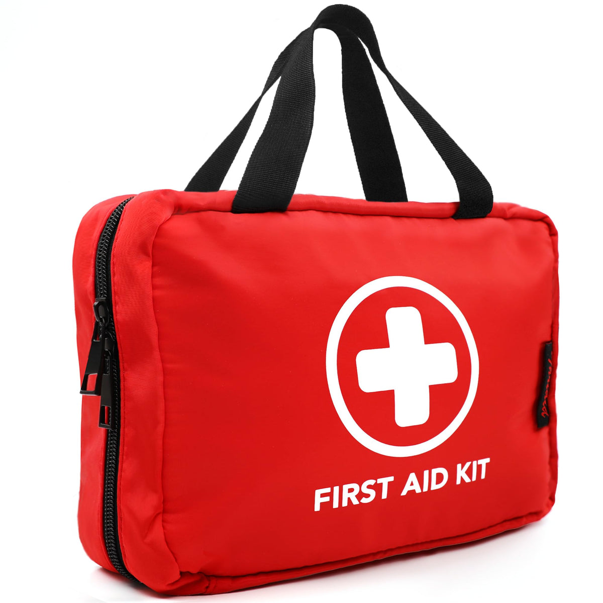 THRIAID 330-piece first aid kit in a compact bag for home or car.