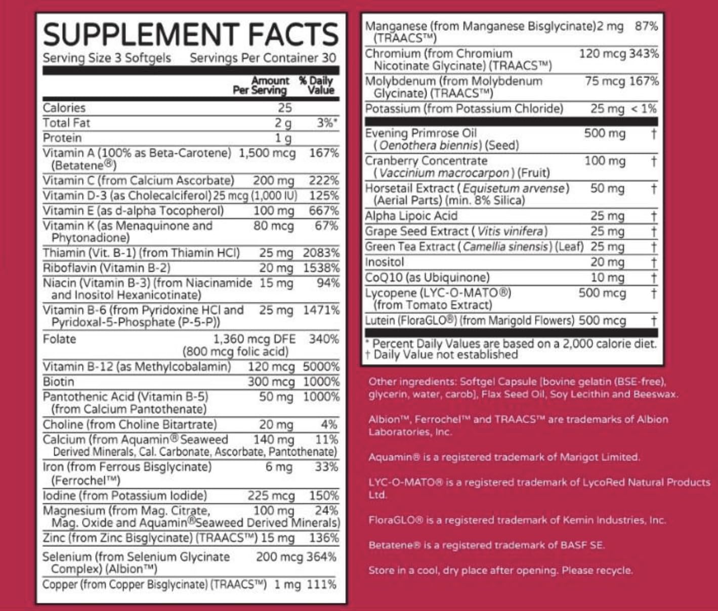 Thrivetality Nutriscience physician-formulated science graphic shows trusted formulation.