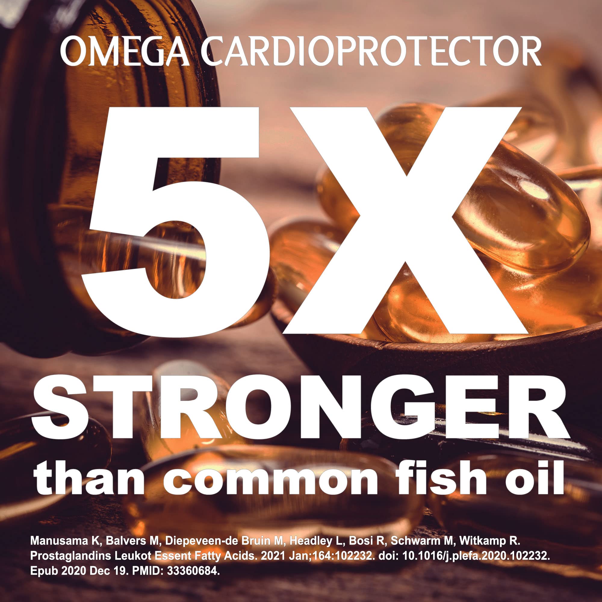 Thrivous Omega Cardioprotector capsules arranged for daily use and circulatory support