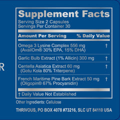 Thrivous garlic extract visual for vascular support and balance