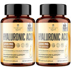 ThrivyThystle bottle of 19-in-1 capsules showing multi-benefit formula.