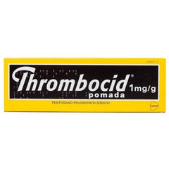 Thrombocid ointment being applied to the skin, topical care in action