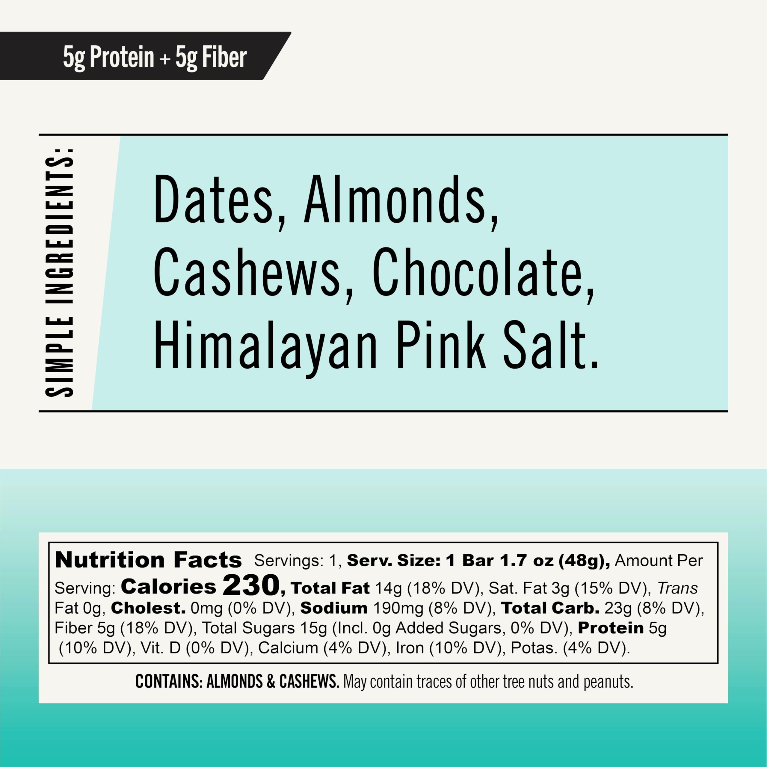 Thunderbird Bars chocolate almond butter sea salt ingredient close-up reveals wholesome components.