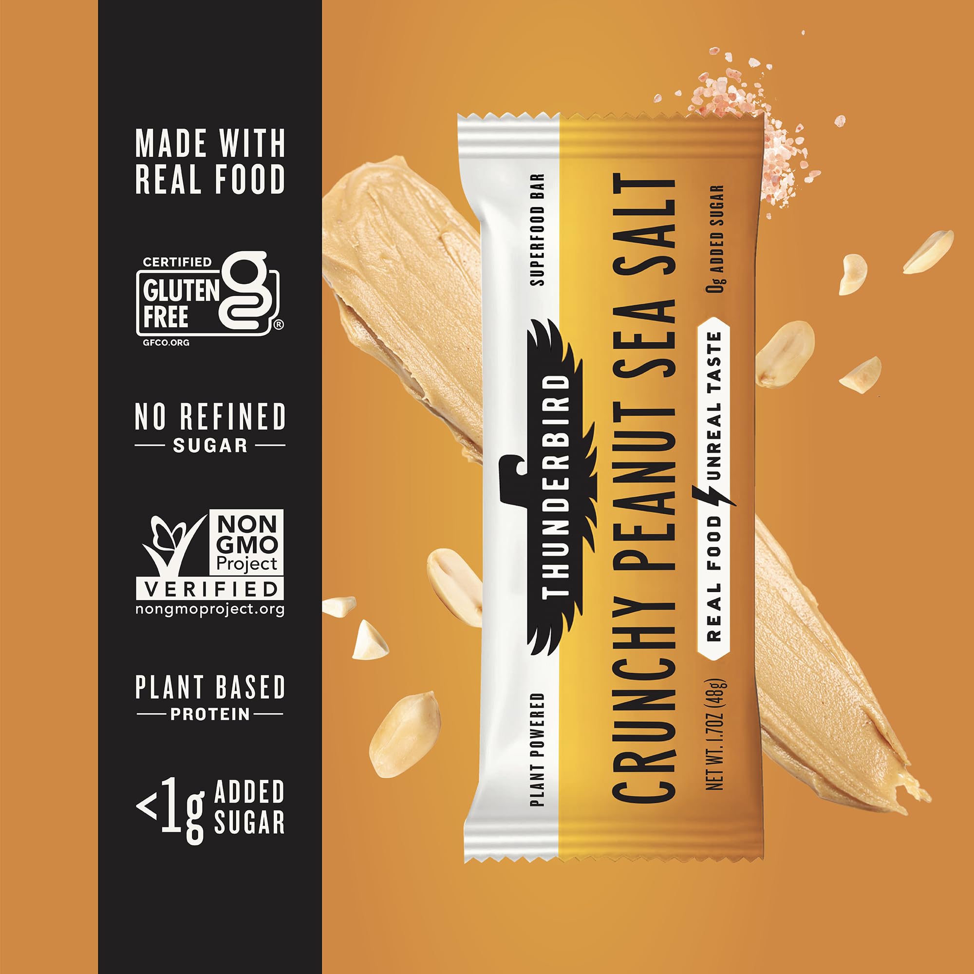 Dates, nuts, and chia visible in Thunderbird Bars cross-section.