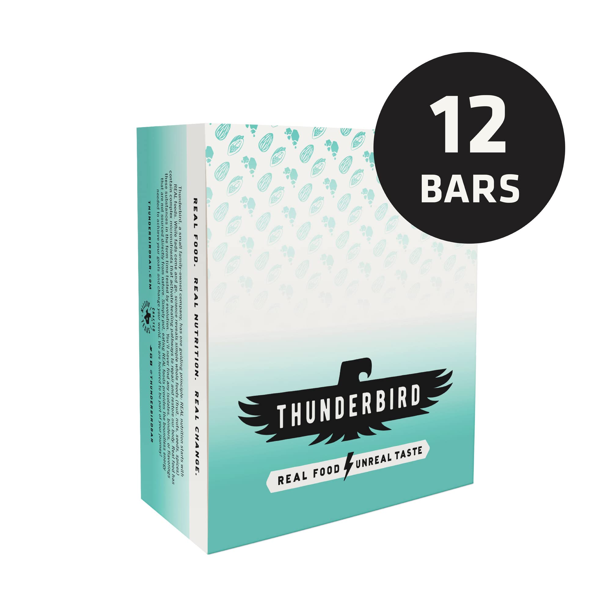 Thunderbird Bars real ingredients like dates and nuts for natural energy.
