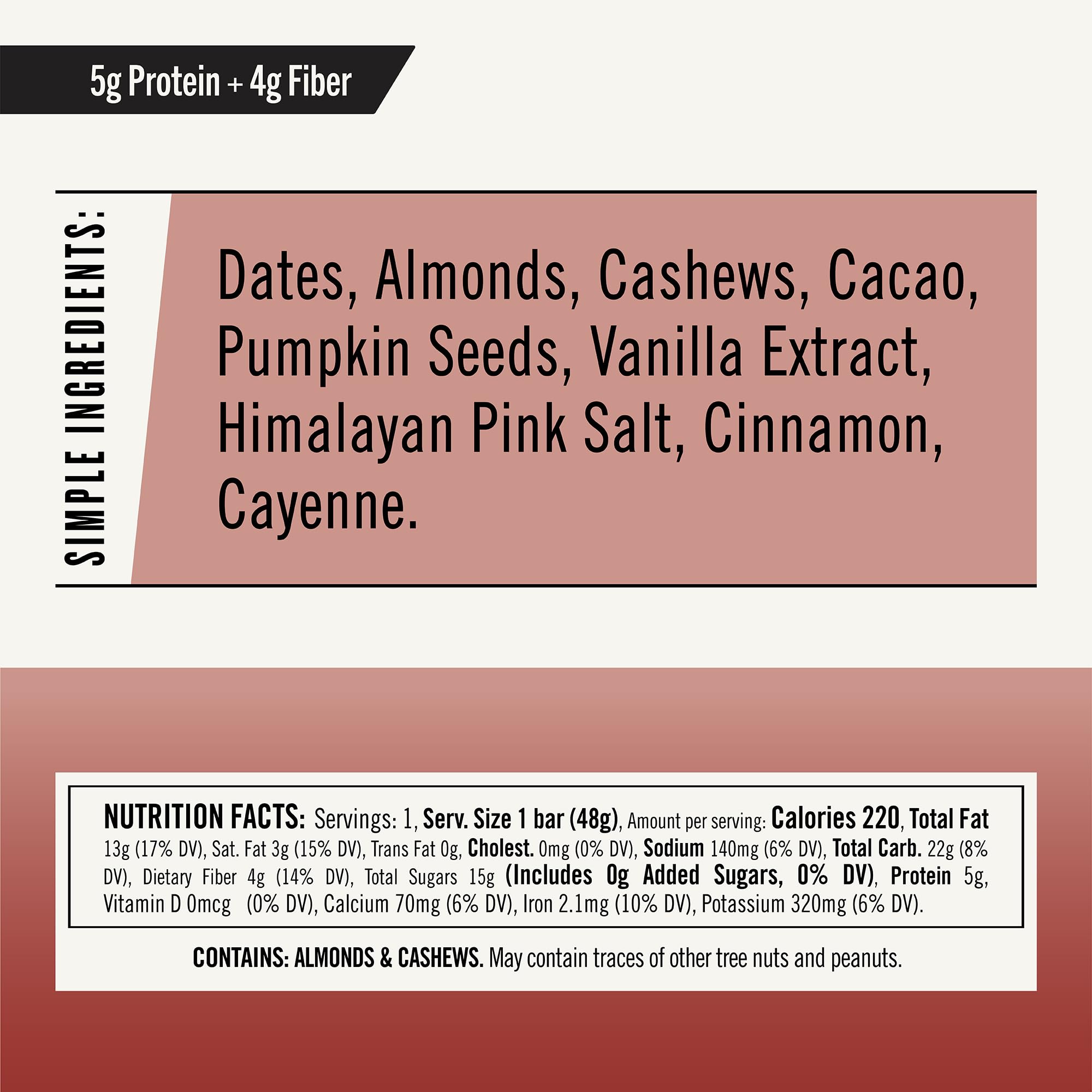 Thunderbird Bars gluten-free vegan ingredients closeup for nourishment