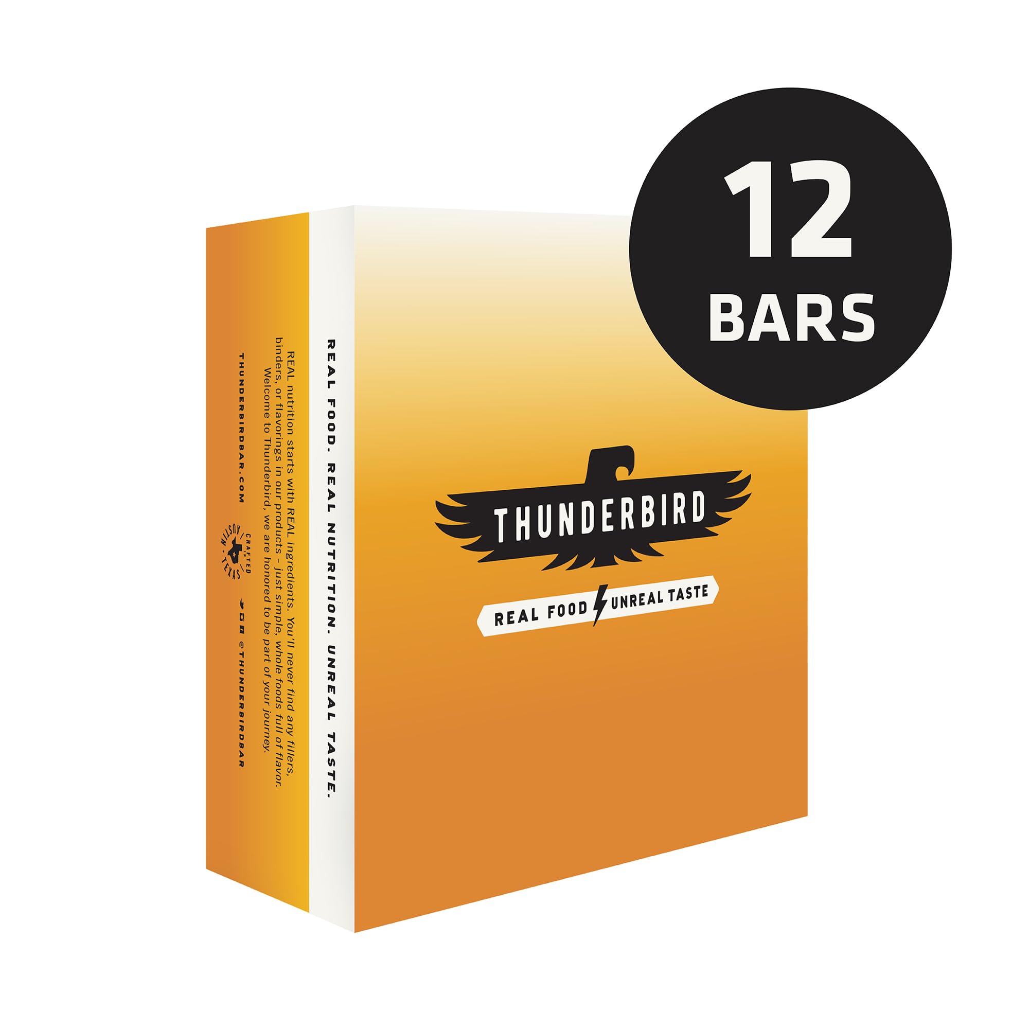 No Added Sugar badge on Thunderbird Bars packaging.