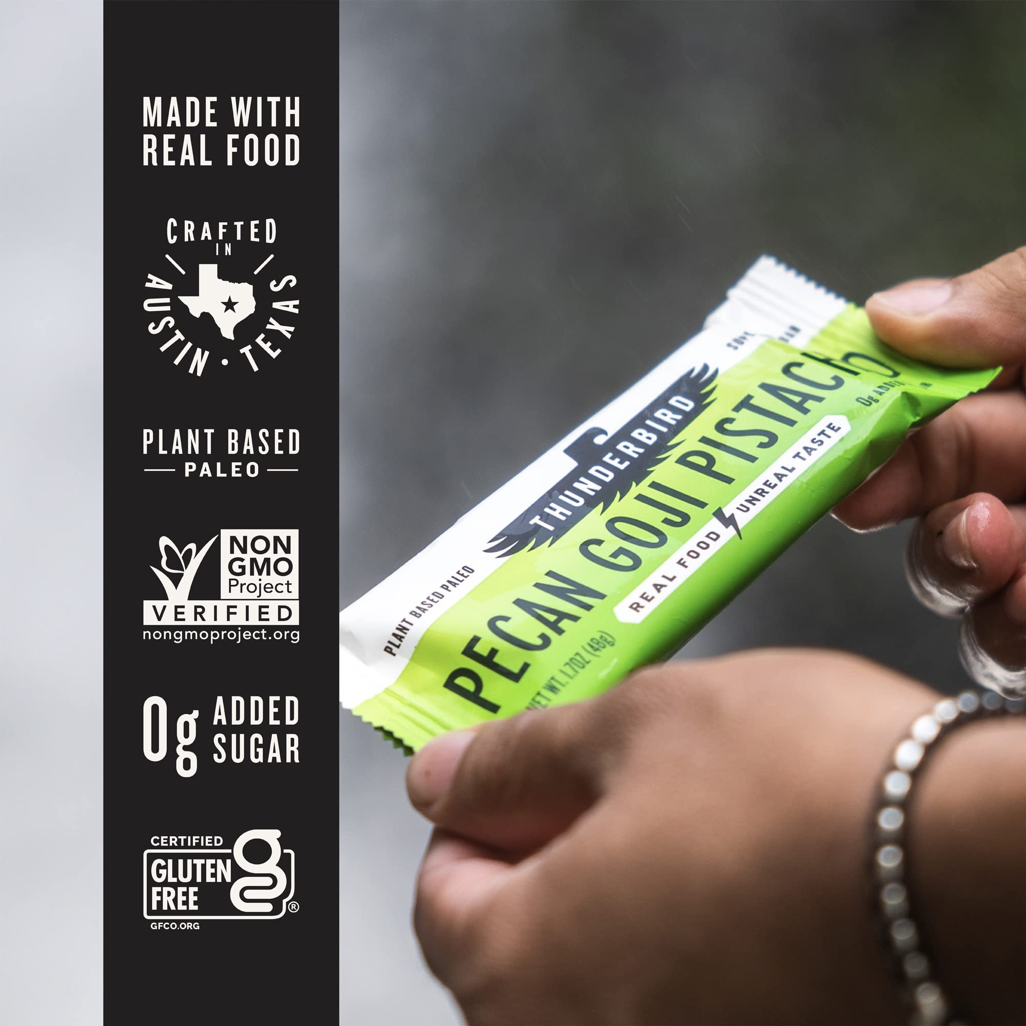 Thunderbird Bars in a backpack, portable workout fuel