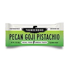 Thunderbird Bars pecan-goji-pistachio front view for on-the-go energy