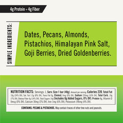 Thunderbird Bars pecan goji pistachio ingredients closeup