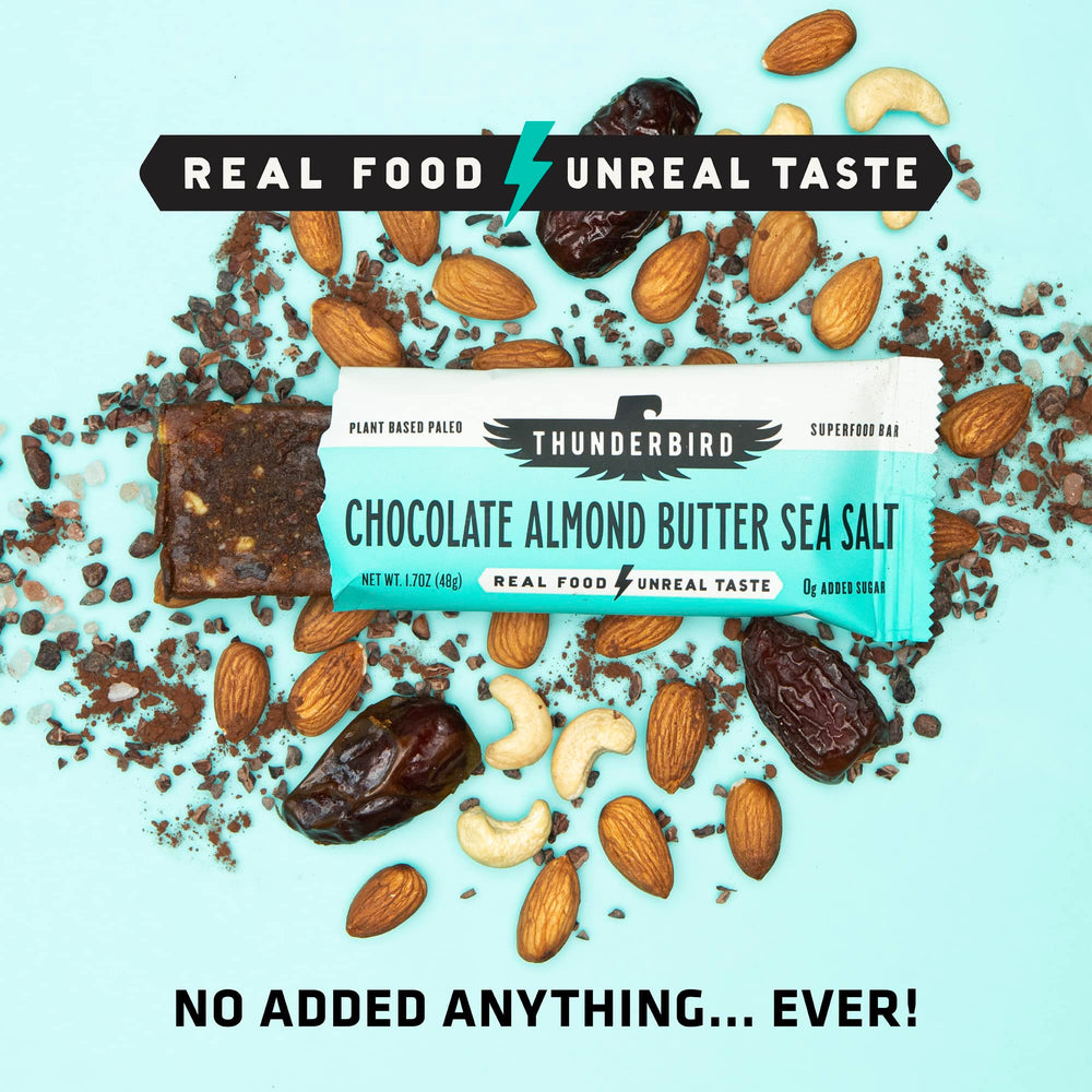 Thunderbird Bars vegan paleo non-GMO credentials for healthy snack choice.