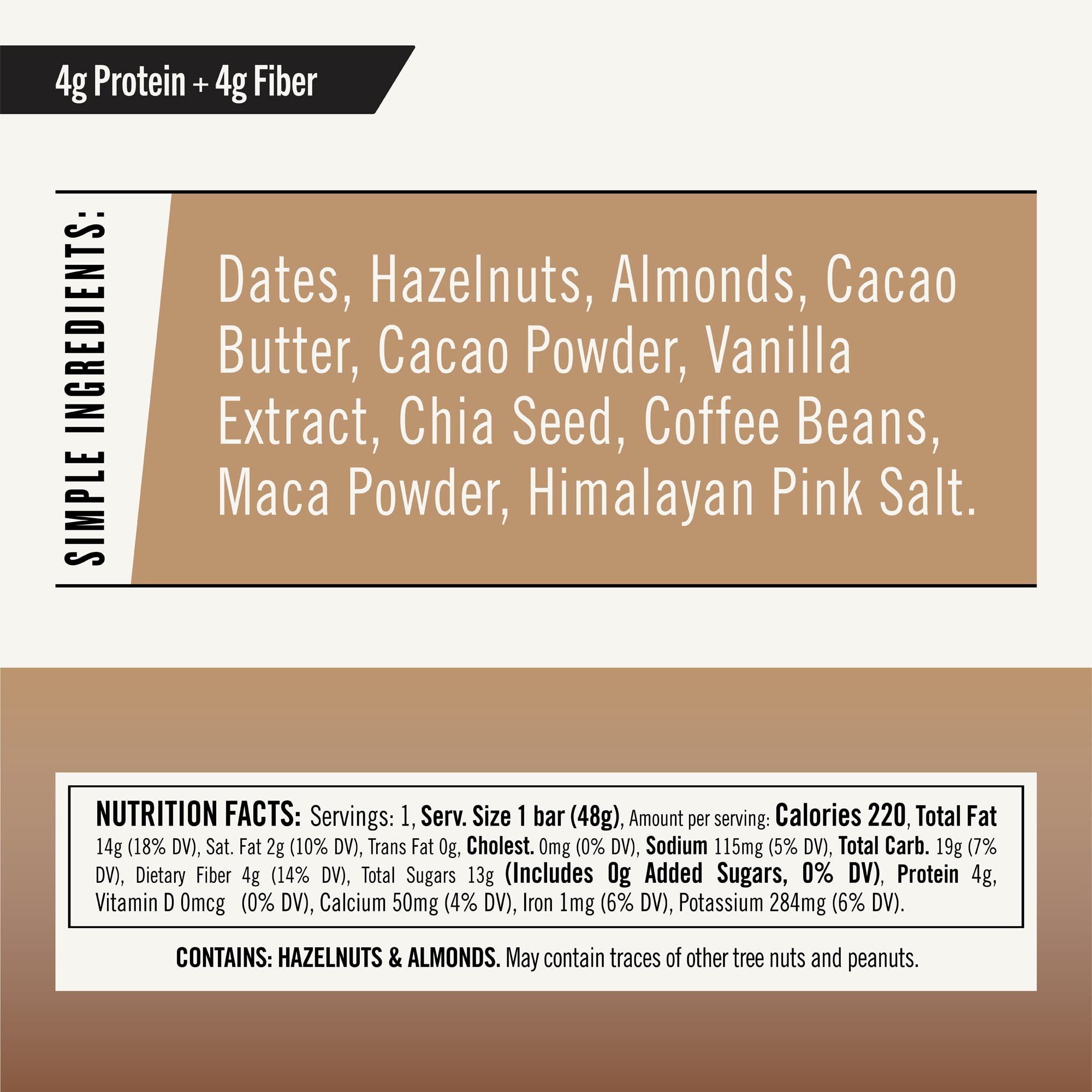 Thunderbird Real Food Bars nutty closeup shows dates and nuts for natural fuel.