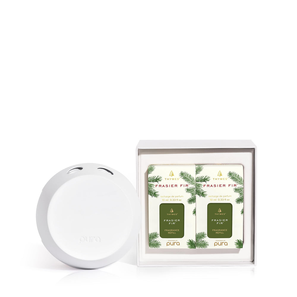 Thymes Frasier Fir refills for a continuous woodsy scent