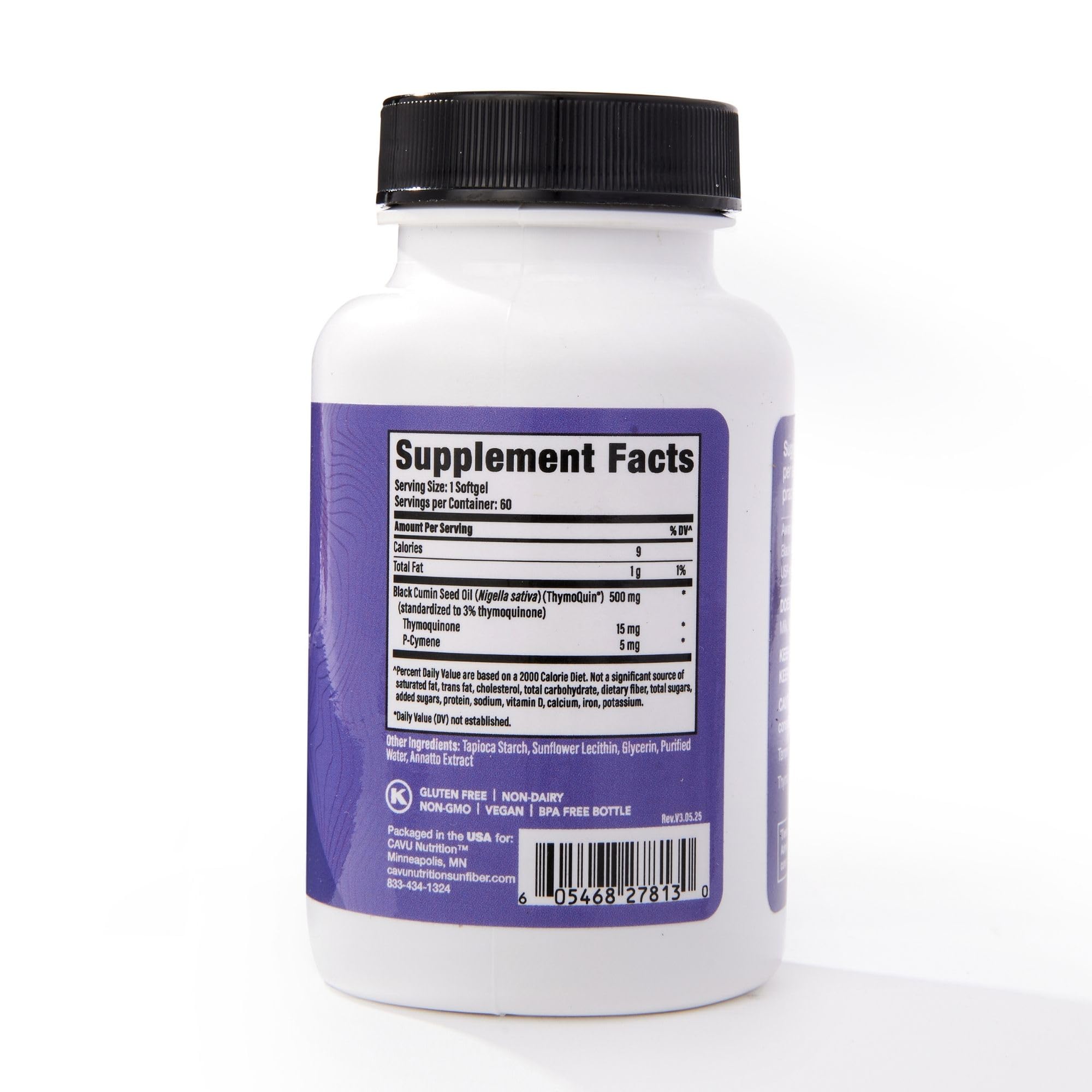 Full-spectrum black seed oil pour from ThymoQuin bottle emphasizing purity and concentration.