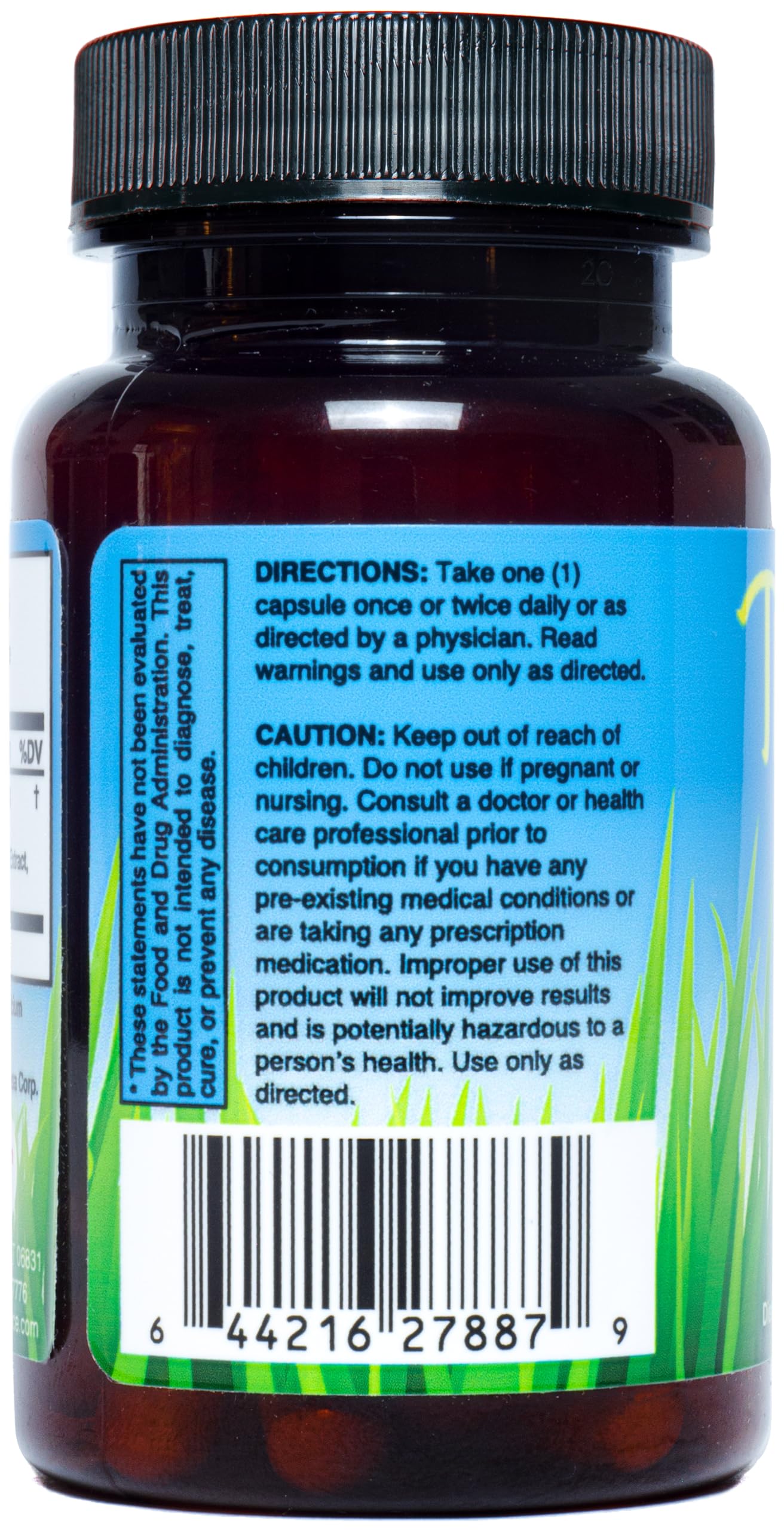 Thyrogard bottle label highlights vegan and gluten-free formulation for mindful supplementation.