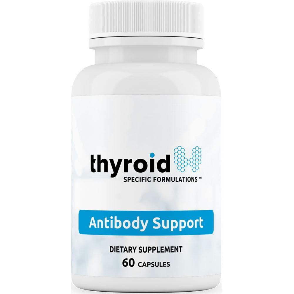Thyroid Specific Formulations Antibody Support bottle closeup highlighting Nigella seed blend for immune balance
